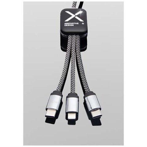 SCX.design C33 60W Typ C Ladekabel mit doppeltem Leuchtlogo, heather schwarz bedrucken, Art.-Nr. 1PX21390 SCX.design C33 60W Typ C Ladekabel mit doppeltem Leuchtlogo, heather schwarz bedrucken, Art.-Nr. 1PX21390