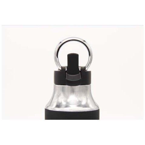 SCX.design D12 500 ml Isolierflasche aus Edelstahl mit Trinkhalm, schwarz bedrucken, Art.-Nr. 1PX22590