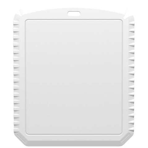 Thrym rechteckiger Eiskratzer aus recyceltem Kunststoff, weiss bedrucken, Art.-Nr. 22050201