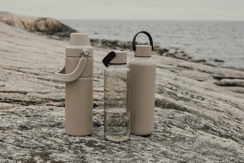 VINGA Baltimore Trek RCS recycelte SS Flasche 600ml greige bedrucken, Art.-Nr. V4300609