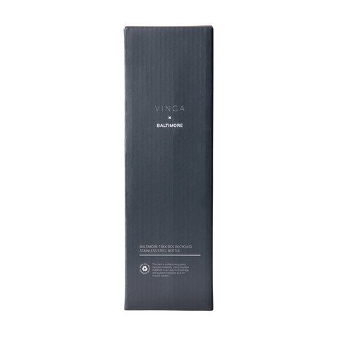 VINGA Baltimore Trek RCS recycelte SS Flasche 600ml navy blau bedrucken, Art.-Nr. V4300605 VINGA Baltimore Trek RCS recycelte SS Flasche 600ml navy blau bedrucken, Art.-Nr. V4300605