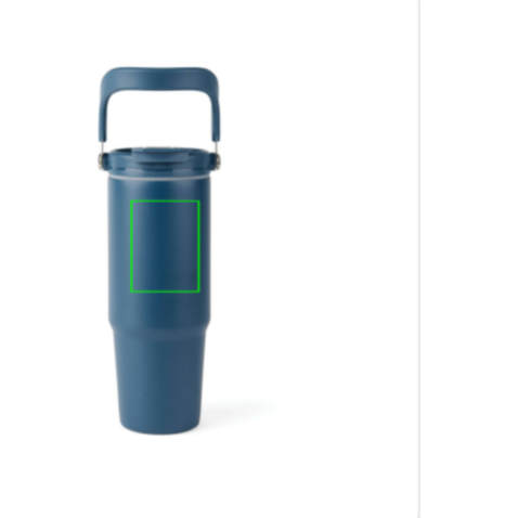 VINGA Eos Trek 880ml Flasche aus RCS rec. Stainless-Steel navy blau, navy blau bedrucken, Art.-Nr. V4320305