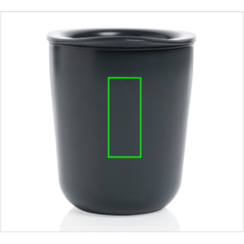 Antimikrobieller Kaffeebecher im klassischen Design grau bedrucken, Art.-Nr. P432.092