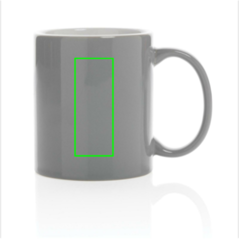 Basic Keramiktasse, 350ml grau bedrucken, Art.-Nr. P434.012
