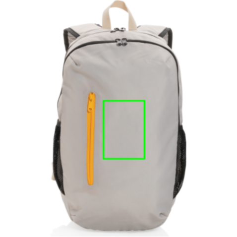 Impact AWARE™ 300D RPET Casual Rucksack weiß, orange bedrucken, Art.-Nr. P760.170 Impact AWARE™ 300D RPET Casual Rucksack weiß, orange bedrucken, Art.-Nr. P760.170