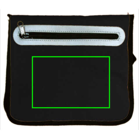 Kühltasche faltbar schwarz, silber bedrucken, Art.-Nr. P733.191