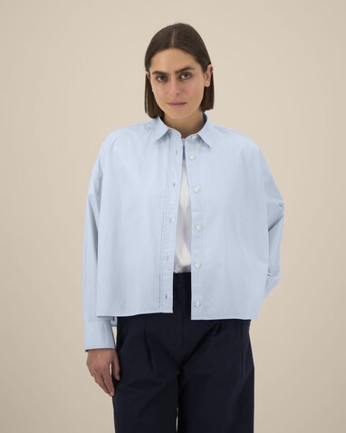 Stella Harper - Das Boxy Damen-Hemd - Summer Blue - M bedrucken, Art.-Nr. STWW270C3661M