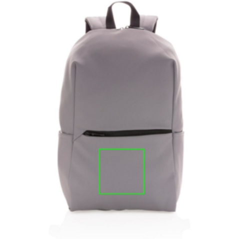 Schicker PU 15.6" Laptop-Rucksack grau bedrucken, Art.-Nr. P762.572 Schicker PU 15.6" Laptop-Rucksack grau bedrucken, Art.-Nr. P762.572