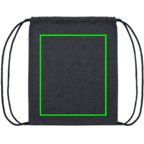 Impact AWARE™ Rucksack aus recyceltem Denim mit Kordelzug blau bedrucken, Art.-Nr. P762.835