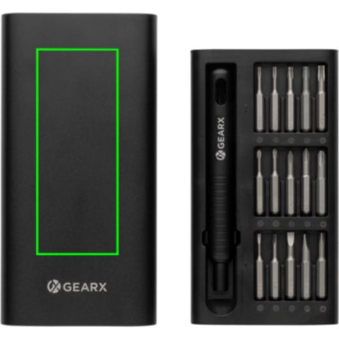 Gear X 31-in-1 Präzisions-Schraubendreher-Satz schwarz bedrucken, Art.-Nr. P221.531