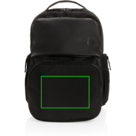 Swiss Peak AWARE™ RPET 15,6 Zoll Pendler-Rucksack schwarz bedrucken, Art.-Nr. P762.781
