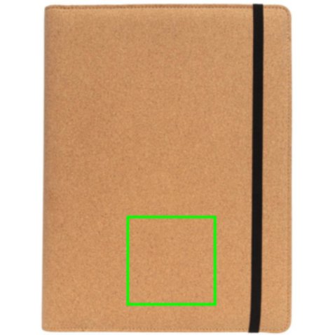 Deluxe Kork Portfolio A4 mit Stift braun bedrucken, Art.-Nr. P774.131