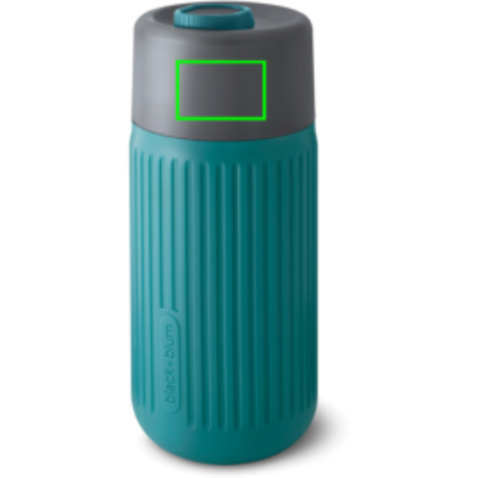 Black+Blum Glas-Reisebecher 340ml turkis bedrucken, Art.-Nr. P439.1633