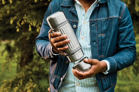 Black+Blum Explorer Flasche Duo 1L grau bedrucken, Art.-Nr. P439.1702