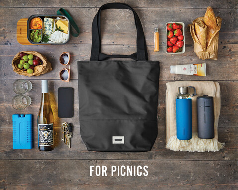 Black+Blum isolierte 16L Trage- & Kühltasche schwarz bedrucken, Art.-Nr. P439.1901 Black+Blum isolierte 16L Trage- & Kühltasche schwarz bedrucken, Art.-Nr. P439.1901