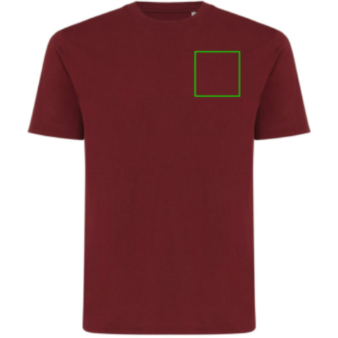 IQONIQ Sierra Lightweight T-Shirt aus recycelter Baumwolle burgunderrot bedrucken, Art.-Nr. T9104.007.L
