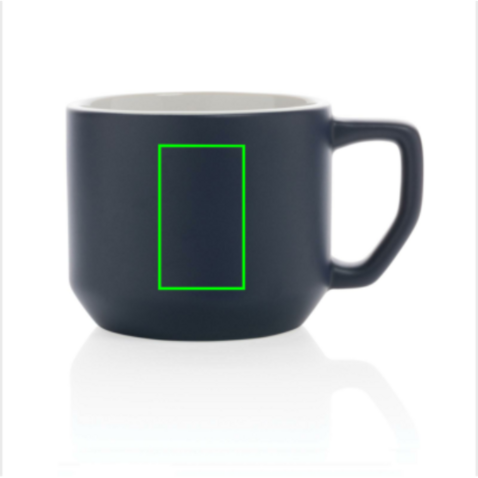 Moderne Keramiktasse, 350ml navy blau bedrucken, Art.-Nr. P434.045 Moderne Keramiktasse, 350ml navy blau bedrucken, Art.-Nr. P434.045