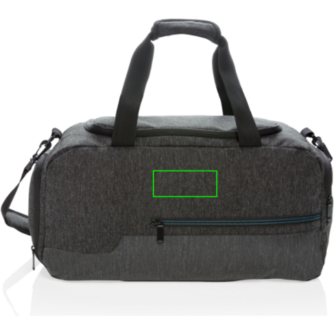 900D Wochenend-/Sporttasche, PVC-frei schwarz bedrucken, Art.-Nr. P762.431