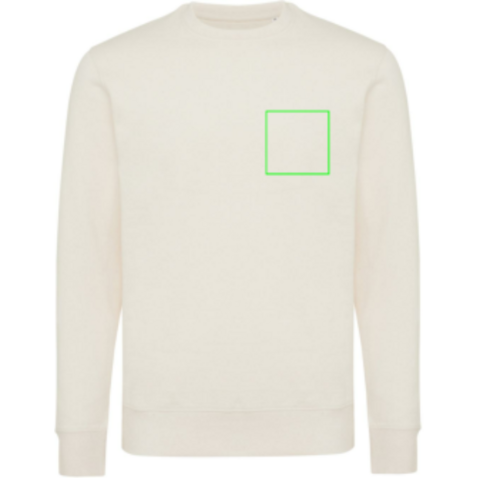 IQONIQ Etosha Lightweight Sweater aus recycelter Baumwolle natural raw bedrucken, Art.-Nr. T9303.018.XS