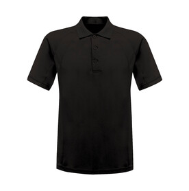 Regatta Coolweave Wicking Polo, Black, XS bedrucken, Art.-Nr. 005171012