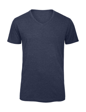 B &amp; C V Triblend/men T-Shirt, Heather Navy, S bedrucken, Art.-Nr. 011422043