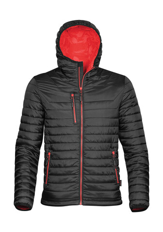 StormTech Gravity Thermal Jacket, Black/True Red, XL bedrucken, Art.-Nr. 012181636