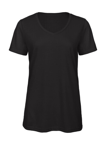 B &amp; C V Triblend/women T-Shirt, Black, S bedrucken, Art.-Nr. 012421013