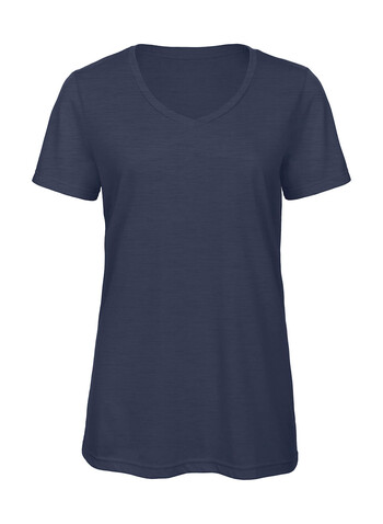 B &amp; C V Triblend/women T-Shirt, Heather Navy, L bedrucken, Art.-Nr. 012422045
