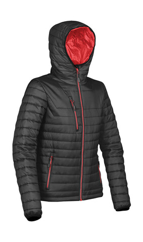 StormTech Women`s Gravity Thermal Jacket, Black/True Red, XS bedrucken, Art.-Nr. 015181632