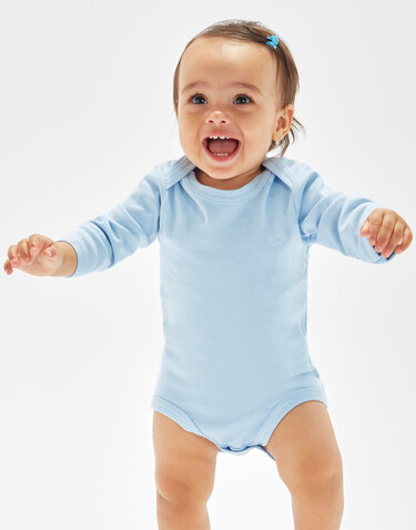 BabyBugz Baby long Sleeve Bodysuit, Heather Grey Melange, 0-3 bedrucken, Art.-Nr. 015471261