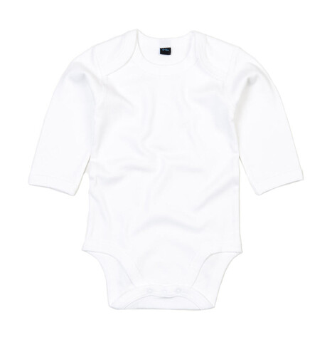 BabyBugz Baby long Sleeve Bodysuit, White, 3-6 bedrucken, Art.-Nr. 015470002