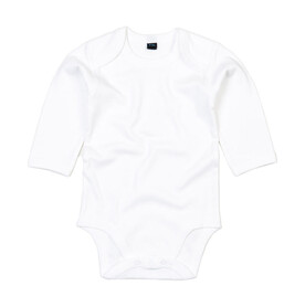 BabyBugz Baby long Sleeve Bodysuit, White, 3-6 bedrucken, Art.-Nr. 015470002