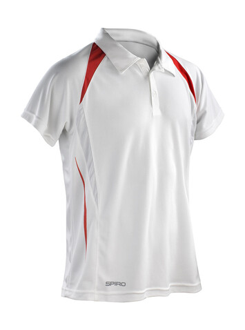 Result Spiro Team Spirit Polo, White/Red, XL bedrucken, Art.-Nr. 018330596