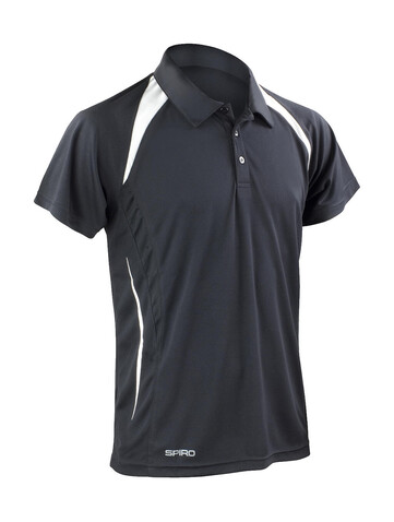 Result Spiro Team Spirit Polo, Black/White, XL bedrucken, Art.-Nr. 018331506