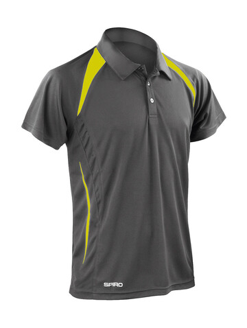 Result Spiro Team Spirit Polo, Grey/Lime, L bedrucken, Art.-Nr. 018331565