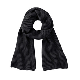 Beechfield Metro Knitted Scarf, Black, One Size bedrucken, Art.-Nr. 018691010