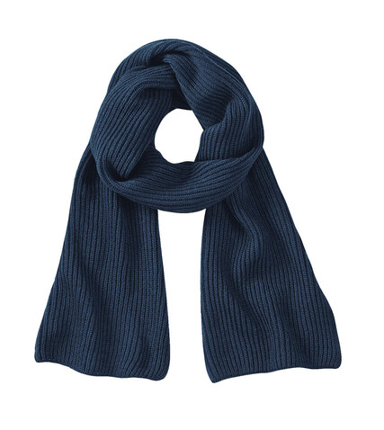 Beechfield Metro Knitted Scarf, French Navy, One Size bedrucken, Art.-Nr. 018692010