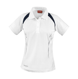 Result Ladies` Spiro Team Spirit Polo, White/Navy, XS bedrucken, Art.-Nr. 019330522