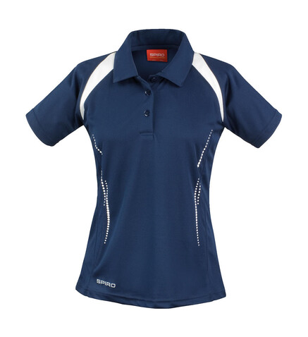 Result Ladies` Spiro Team Spirit Polo, Navy/White, XL bedrucken, Art.-Nr. 019332526