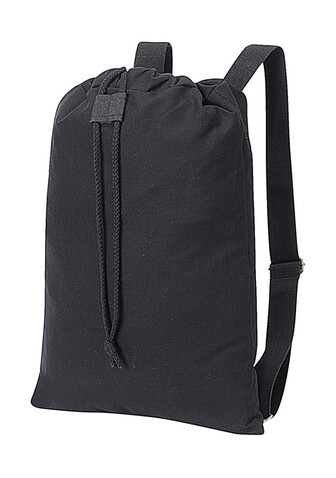 Shugon Sheffield Cotton Drawstring Backpack, Black Washed, One Size bedrucken, Art.-Nr. 019381100
