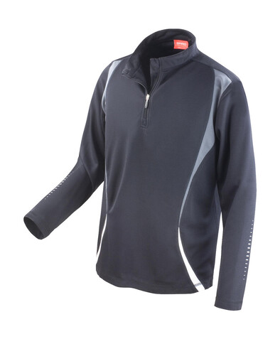 Result Spiro Trial Training Top, Black/Grey/White, L bedrucken, Art.-Nr. 020331905
