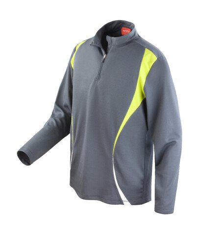 Result Spiro Trial Training Top, Charcoal/Lime/White, XL bedrucken, Art.-Nr. 020331916