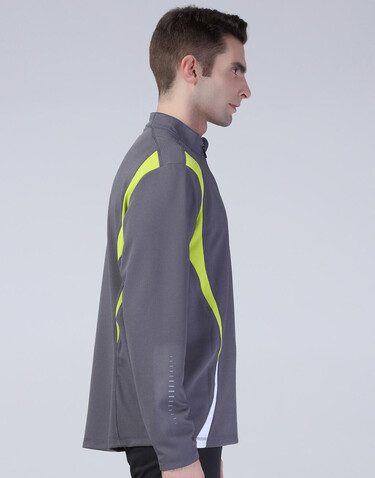 Result Spiro Trial Training Top, Charcoal/Lime/White, XL bedrucken, Art.-Nr. 020331916