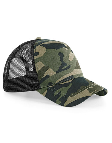 Beechfield Camo Snapback Trucker, Midnight Camo, One Size bedrucken, Art.-Nr. 023692850