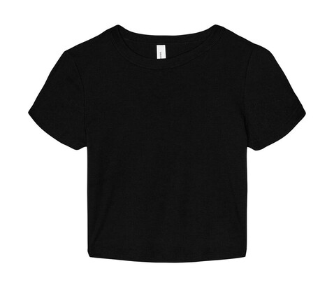Bella Women`s Micro Rib Baby Tee, Solid Black Blend, XL bedrucken, Art.-Nr. 024061076