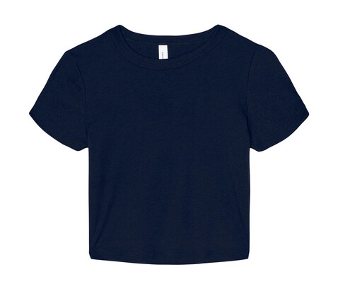 Bella Women`s Micro Rib Baby Tee, Solid Navy Blend, L bedrucken, Art.-Nr. 024062095