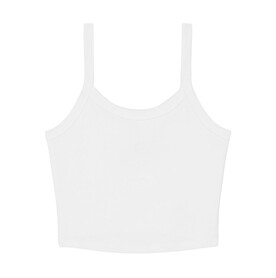Bella Women`s Micro Rib Spaghetti Strap Tank, Solid White Blend, L bedrucken, Art.-Nr. 025060045