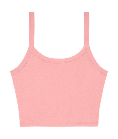 Bella Women`s Micro Rib Spaghetti Strap Tank, Solid Pink Blend, L bedrucken, Art.-Nr. 025064325