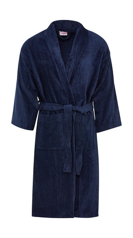 SG ACCESSORIES - TOWELS Como Velours Bath Robe, Navy, 2XL bedrucken, Art.-Nr. 025642007
