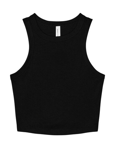 Bella Women`s Micro Rib Racer Tank, Solid Black Blend, 2XL bedrucken, Art.-Nr. 027061077